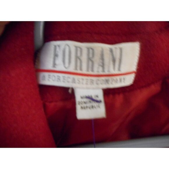 Burgundy 100% wool Double Breasted Coat Size 8 by Forrani - Picture 2 of 3